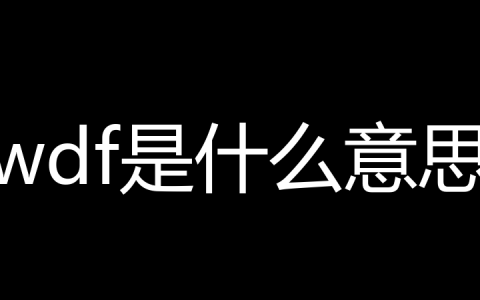 wdf是什么意思？