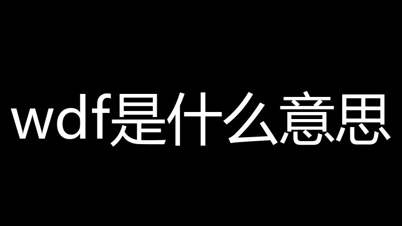 wdf是什么意思