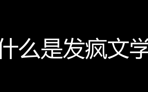什么是发疯文学？