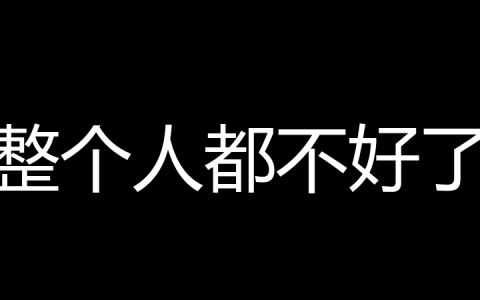 整个人都不好了是什么梗？