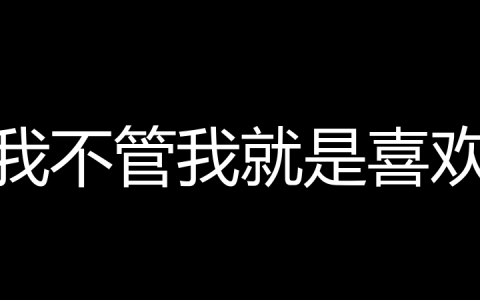 我不管我就是喜欢是什么梗？