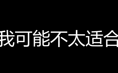 我可能不太适合是什么梗？